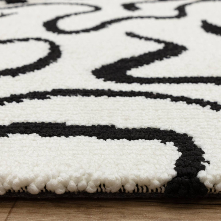 Rug Wilder figurative black white 200x290 cm