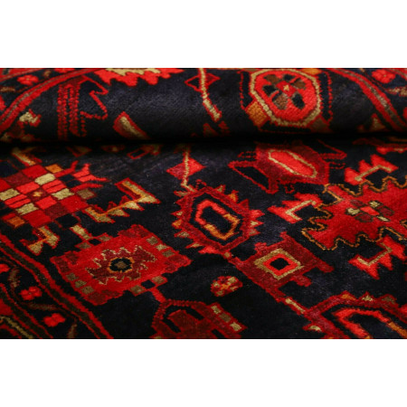 Hand Made Rug Hamadan Persia 140x214 Red Dark B