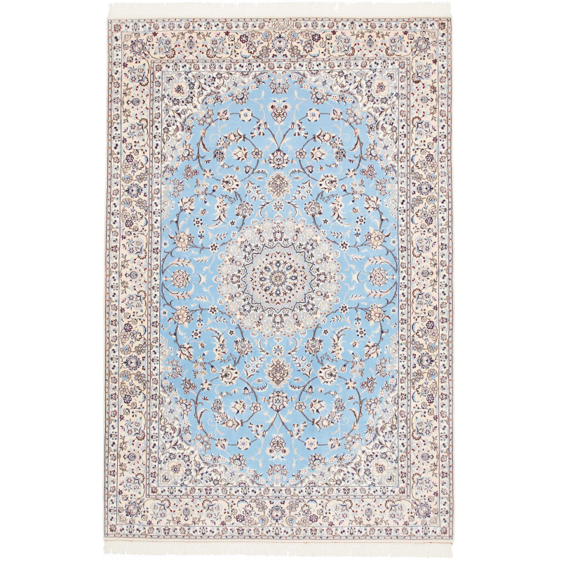 Hand Made Rug Nain 6la Persia 156x235 Light Blu