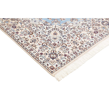 Hand Made Rug Nain 6la Persia 156x235 Light Blu