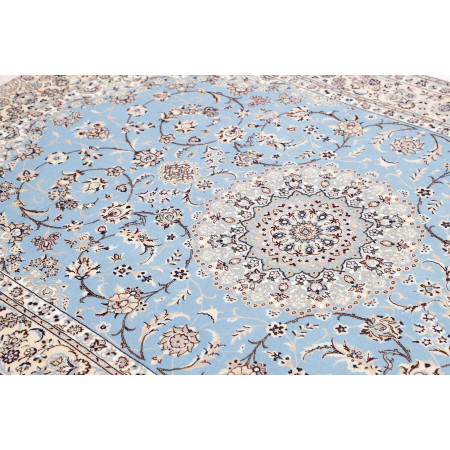 Hand Made Rug Nain 6la Persia 156x235 Light Blu