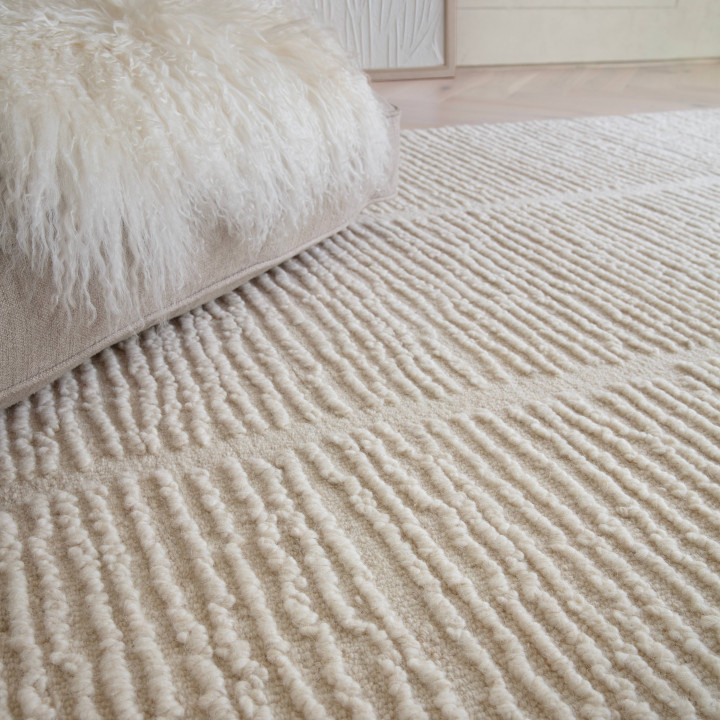 Tappeto Zennith geometrico crema e bianco 160x23