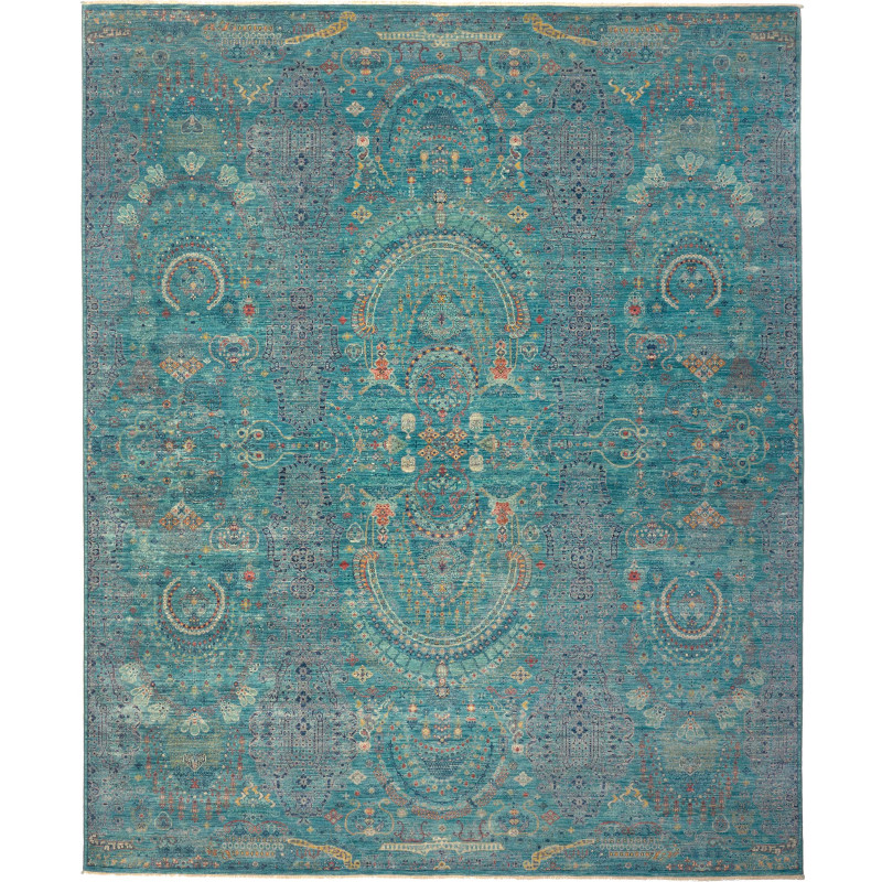 Hand Made Rug Floralia Pakistan 247x304 Petrol