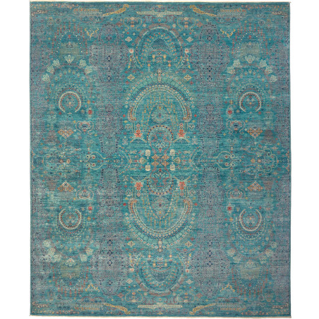 Hand Made Rug Floralia Pakistan 247x304 Petrol