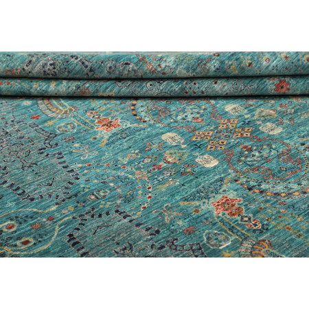 Hand Made Rug Floralia Pakistan 247x304 Petrol