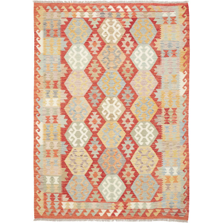 Hand Made Rug Kilim Afghanistan 168x240 Red Bei
