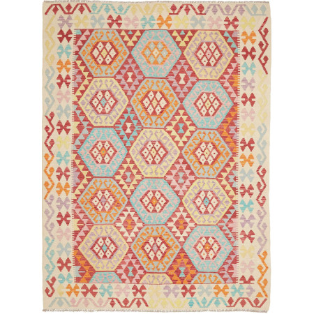 Hand Made Rug Kilim Afghanistan 175x233 Red Ivo