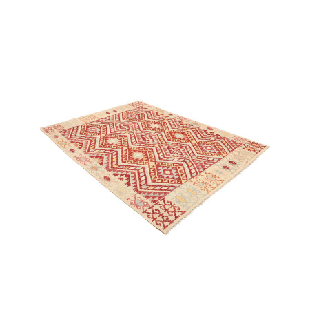 Hand Made Rug Kilim Afghanistan 182x242 Red Ivo