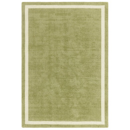 Rug ALBI geometric olive green light beige runne