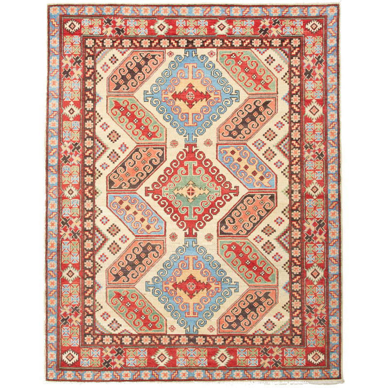 Rug Kazak Pakistan 157x201 Cream Red