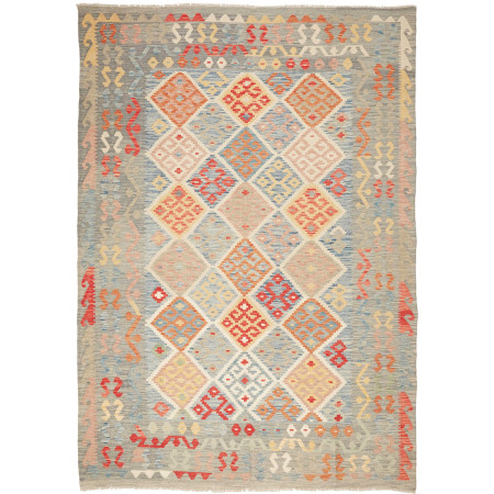 Hand Made Rug Kilim Afghanistan 200x286 Gray Re