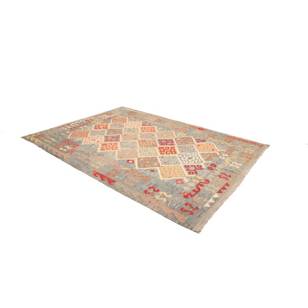 Tappeto Originale Kilim Afghanistan 200x286 Gri
