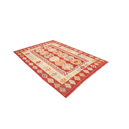 Hand Made Rug Kilim Afghanistan 170x242 Red Ivo