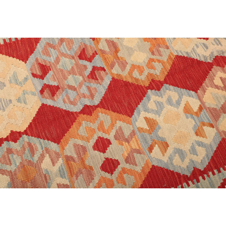 Hand Made Rug Kilim Afghanistan 170x242 Red Ivo