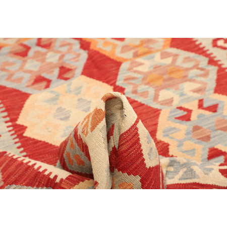 Hand Made Rug Kilim Afghanistan 170x242 Red Ivo