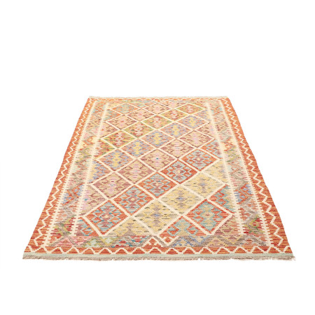 Hand Made Rug Kilim Afghanistan 130x184 Orange