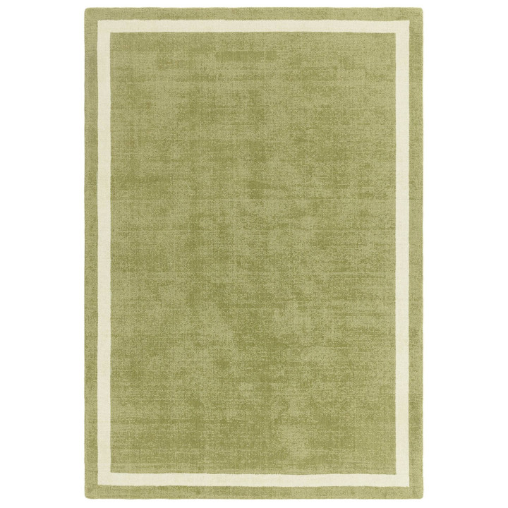 Rug ALBI geometric olive green ivory 160x230 cm