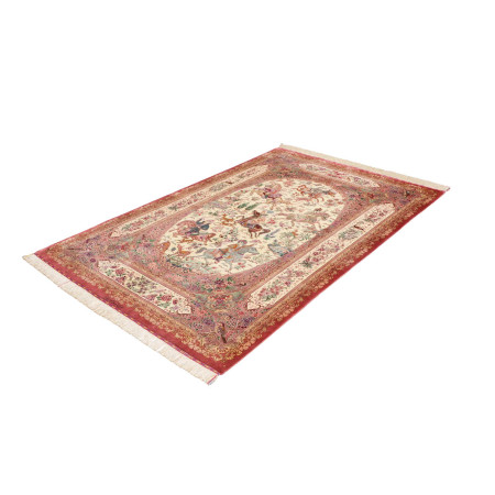 Hand Made Rug Ghom Silk Persia 132x201 Antique