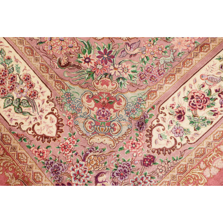 Hand Made Rug Ghom Silk Persia 132x201 Antique