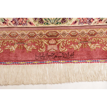 Hand Made Rug Ghom Silk Persia 132x201 Antique