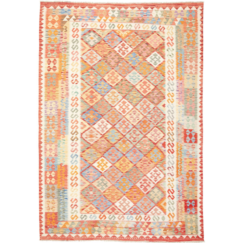 Kilim 205x297 Cm Kilim, Afghanistan, Hand-carded Wool (warp: