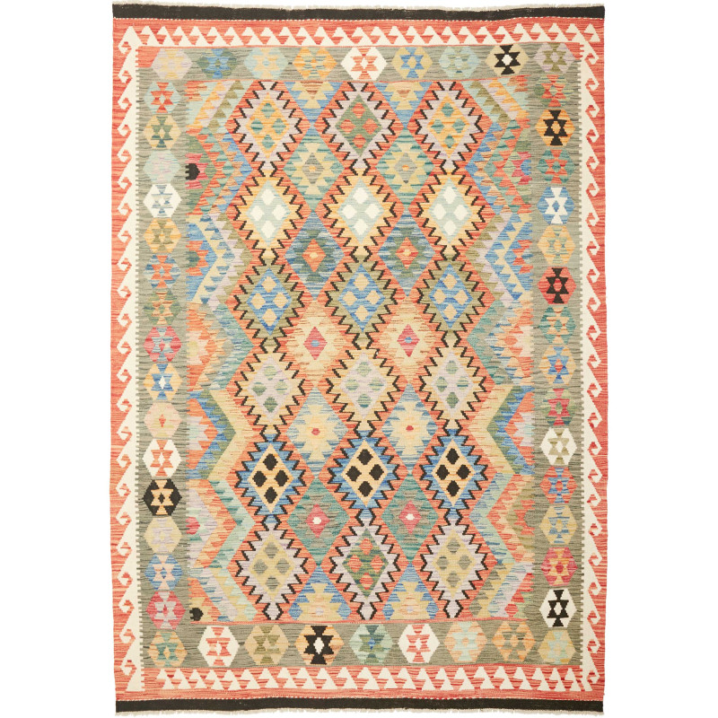 Kilim 202x286 Cm Kilim Afghanistan, Hand-carded Wool (cotton