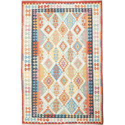 Kilim 202x306 Cm Afghan Kilim, Hand-carded Wool (cotton