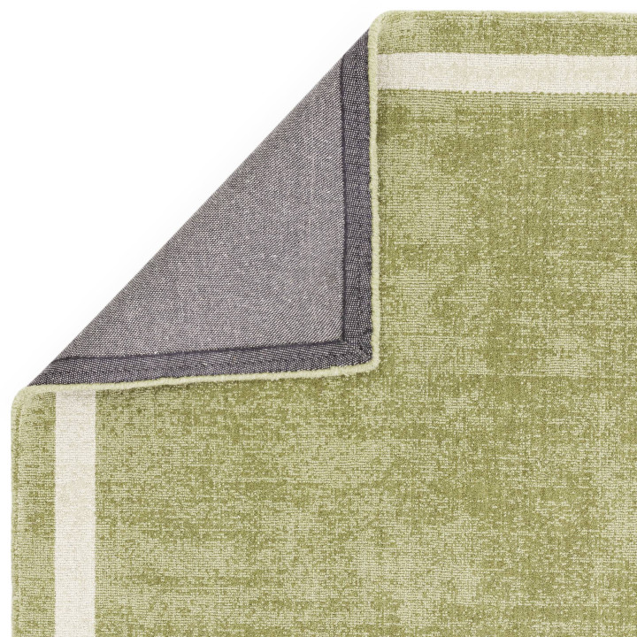 Tappeto ALBI geometrico verde oliva e avorio 160