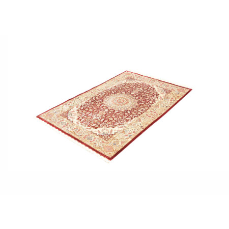 Hand Made Rug Ghom Silk Persia 101x150 Bordeaux