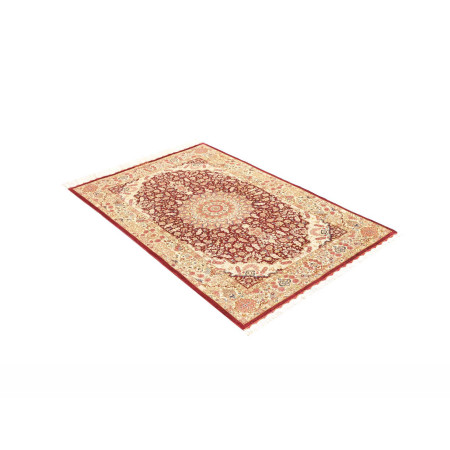 Hand Made Rug Ghom Silk Persia 101x150 Bordeaux