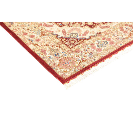 Hand Made Rug Ghom Silk Persia 101x150 Bordeaux