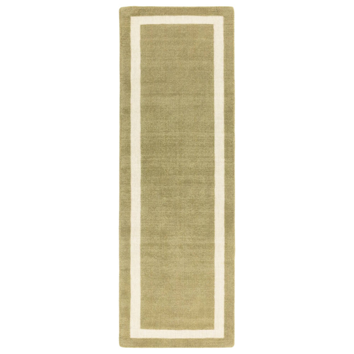 Rug ALBI geometric olive green ivory 160x230 cm