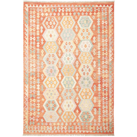 Kilim 201x293 Cm Kilim Afghanistan. Hand-carded Wool (warp: