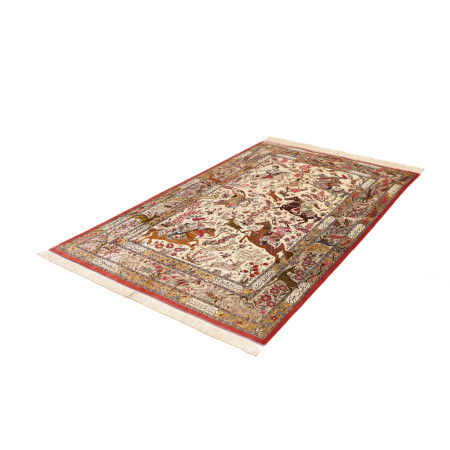 Hand Made Rug Ghom Silk Persia 132x203 Beige Br
