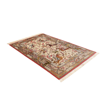 Hand Made Rug Ghom Silk Persia 132x203 Beige Br