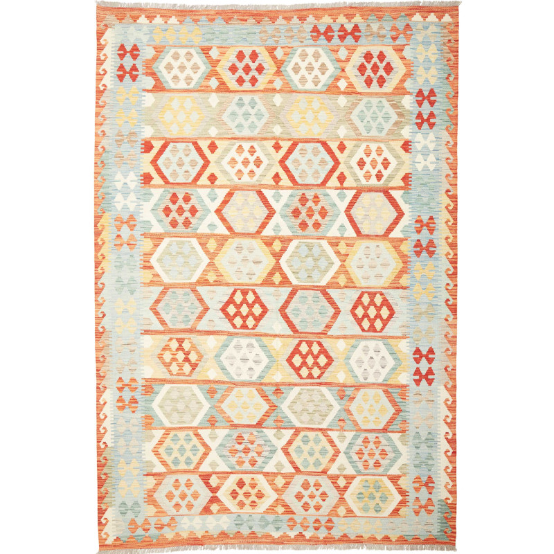 Kilim 197x291 Cm Kilim Afghanistan Hand-carded Wool (warp: