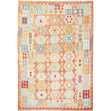 Kilim 205x298 Cm Kilim Afghan. Material: Hand-carded Wool