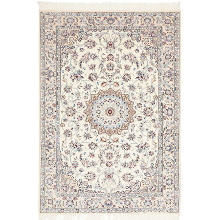 Hand Made Rug Nain 9la Persia 138x198 Ivory Blu