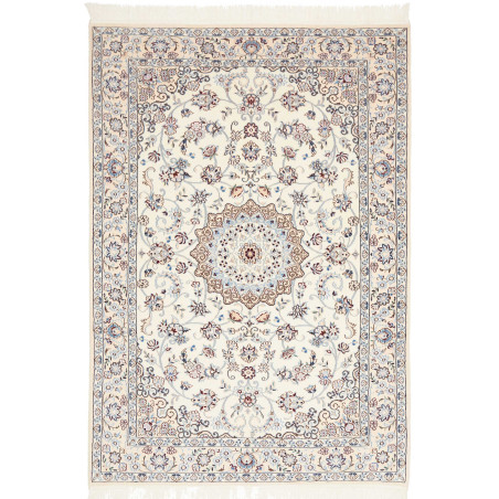 Hand Made Rug Nain 9la Persia 138x198 Ivory Blu