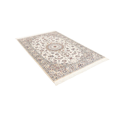Hand Made Rug Nain 9la Persia 138x198 Ivory Blu