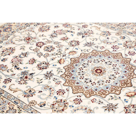 Hand Made Rug Nain 9la Persia 138x198 Ivory Blu