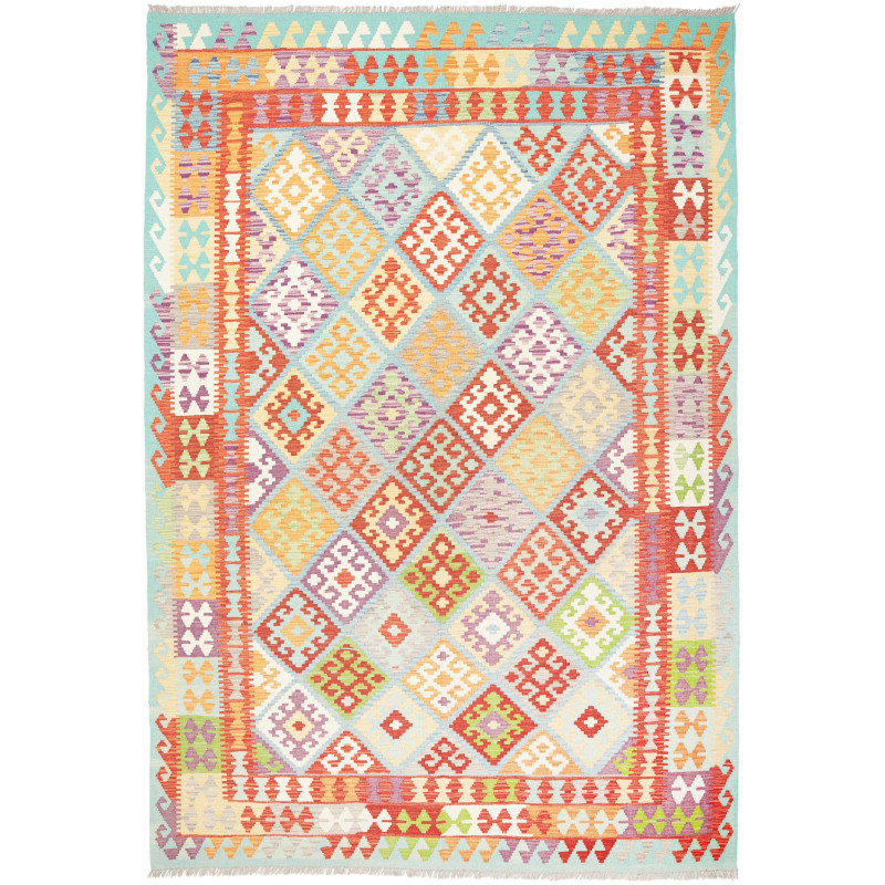 Kilim 205x297 Cm Kilim Afghanistan Hand-carded Wool (cotton)