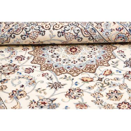 Hand Made Rug Nain 9la Persia 138x198 Ivory Blu