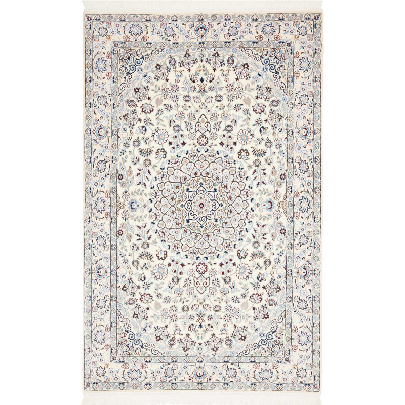 Hand Made Rug Nain 9la Persia 132x210 Beige Blu