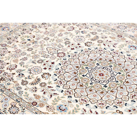 Hand Made Rug Nain 9la Persia 132x210 Beige Blu