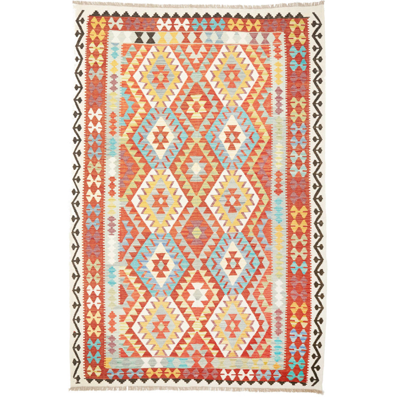 Kilim 203x300 Cm Afghan Kilim, Hand-carded Wool (cotton