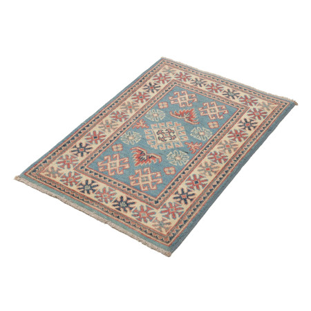 Hand Made Rug Kazak Afghanistan 62x85 Blue Beig