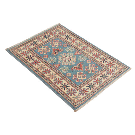 Hand Made Rug Kazak Afghanistan 62x85 Blue Beig