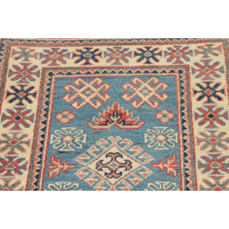 Hand Made Rug Kazak Afghanistan 62x85 Blue Beig