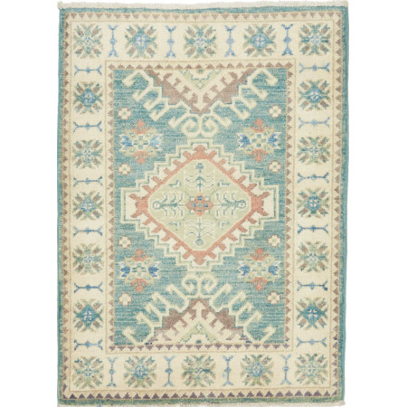 Hand Made Rug Kazak Afghanistan 61x90 Petrol Gr